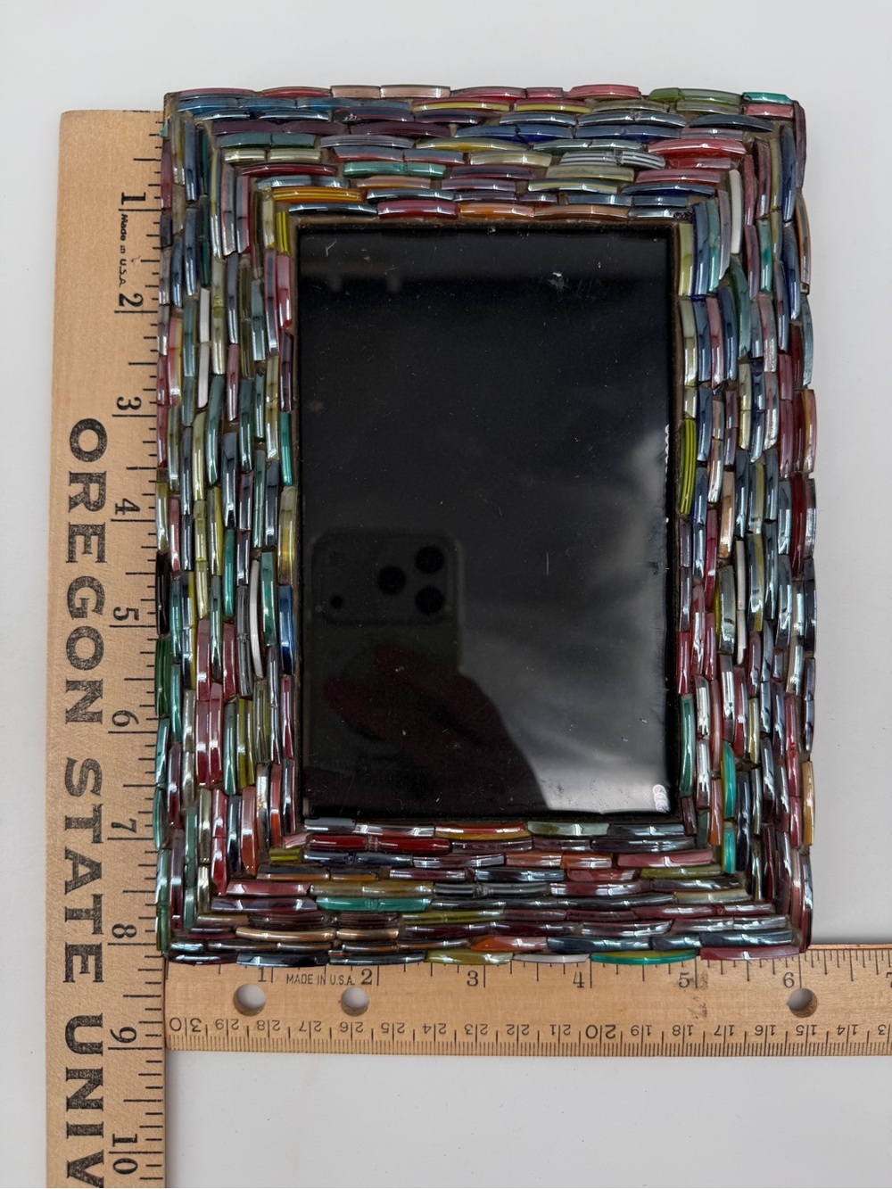 Cost Plus Multi Colored Glass Mosaic 4"x6" Free Standing Photo Picture Frame - Picture 14 of 14